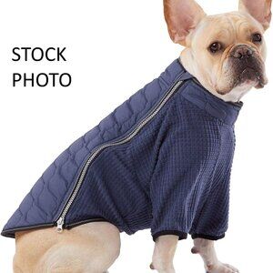 Top Paw Dark Blue Navy Light Weight Jacket Sweater with Nylon Bag Dog Sz: MED